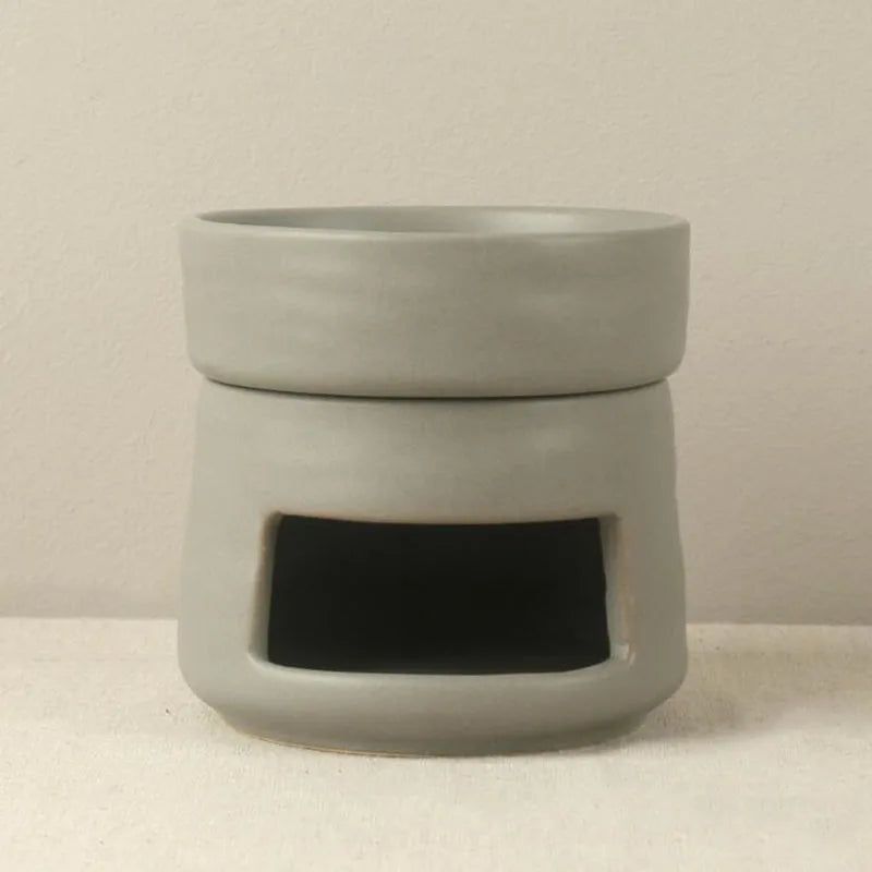 bougeoir céramique moderne orange rouge beige gris blanc noir apaisant salon décoration intérieure