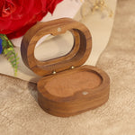 boîte bois rangement bague mariage fiançailles classique or argent clips étui transporte bijoux