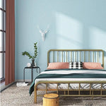 sticker mural 3d texture lin bleu clair moderne autocollant résistant humidité 10m