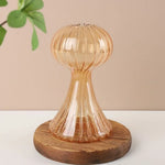 vase champignon moderne rayures verticales couleur bleu rouge transparent maison