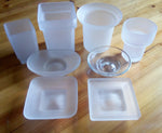 assiettes bol blanc cuivre chrome moderne sans motif opacité fixations invisible