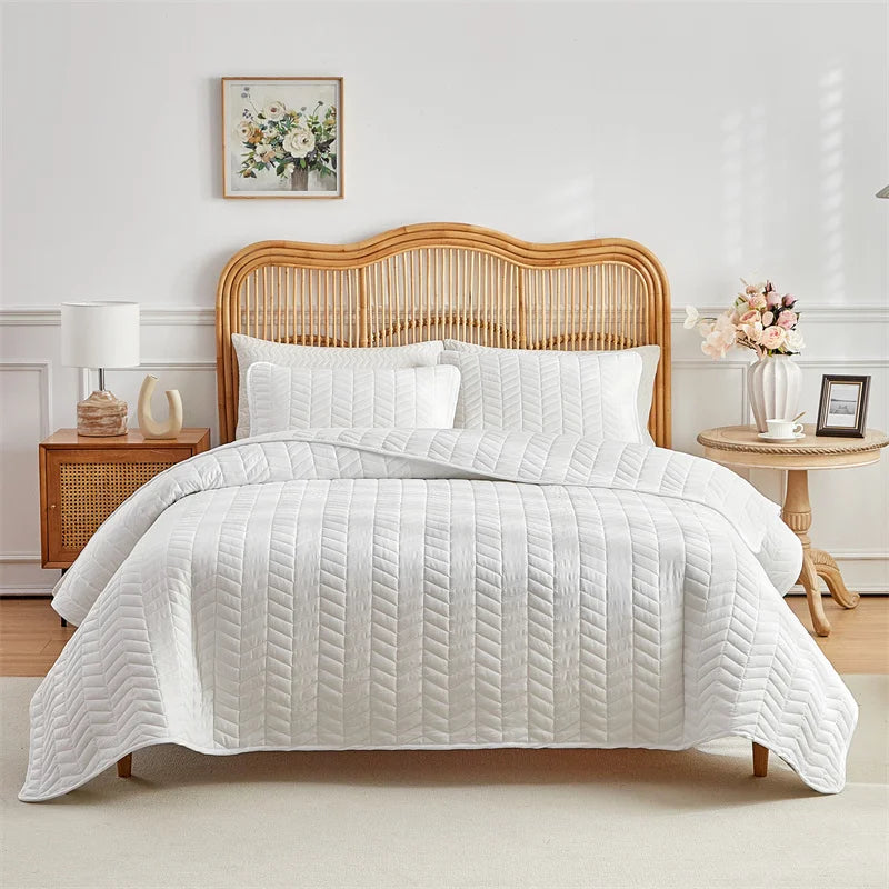 Taie d'oreiller double face avec face matelassée et face unie