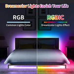 ruban led multicolore rayures horizontales adhésif controle application mobile led 5050 ws2812bRGBO
