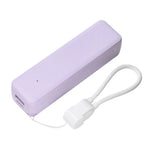 Batterie charge portable boîte stockage violet bleu rose noir blanc moderne compact lanière câble