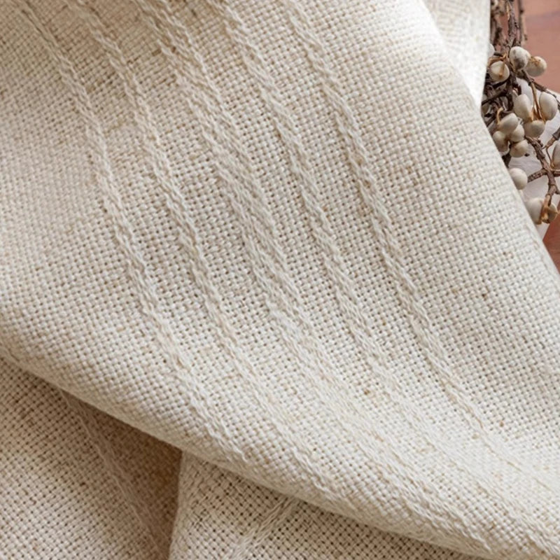 rideau moderne beige clair opaque fenêtre salon chambre tissu coton polyester