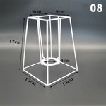 support lampe blanc grille métallique moderne cadre fer abat jour table décoration intérieur