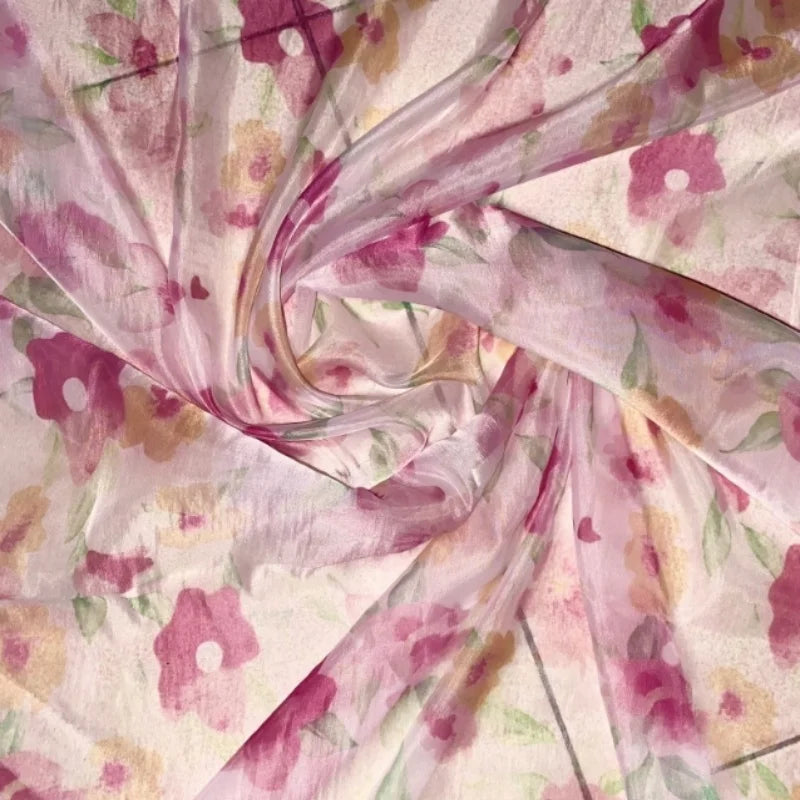 couverture lit floral rose violet marron semi transparent satinée décoration romantique oreillers assortis aspect
