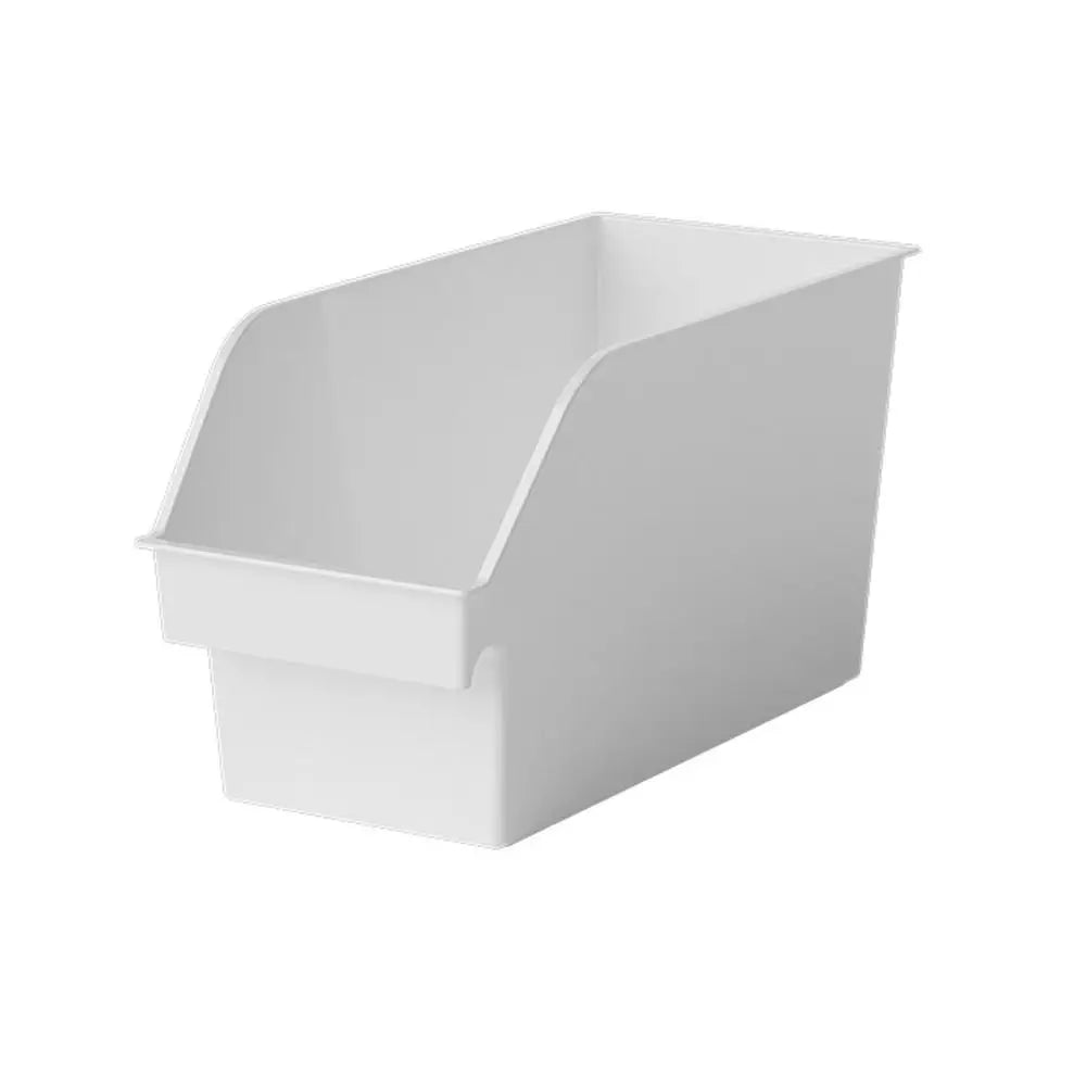 organisateur rangement moderne boîte tri plastique empilable compartiments multifonctionnels beige gris clair poignées bois