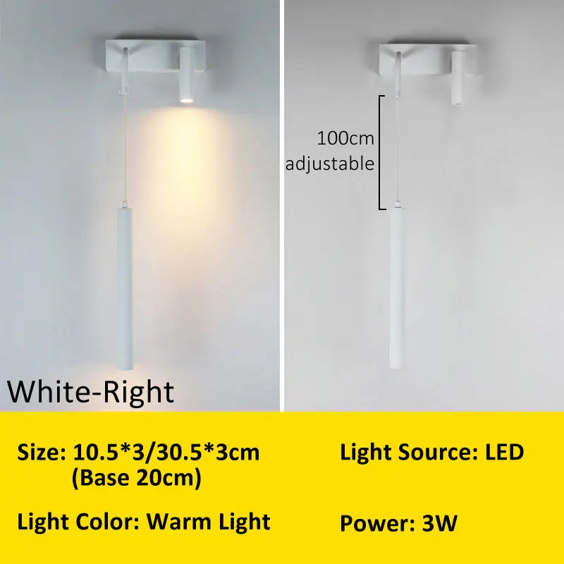 lampe murale moderne noire blanche led cuisine chambre salon entrée 249lm 2000lm 90260v