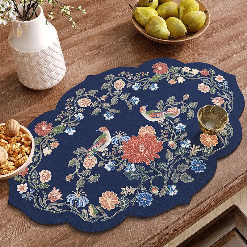 Set de table en silicone noir style japonais