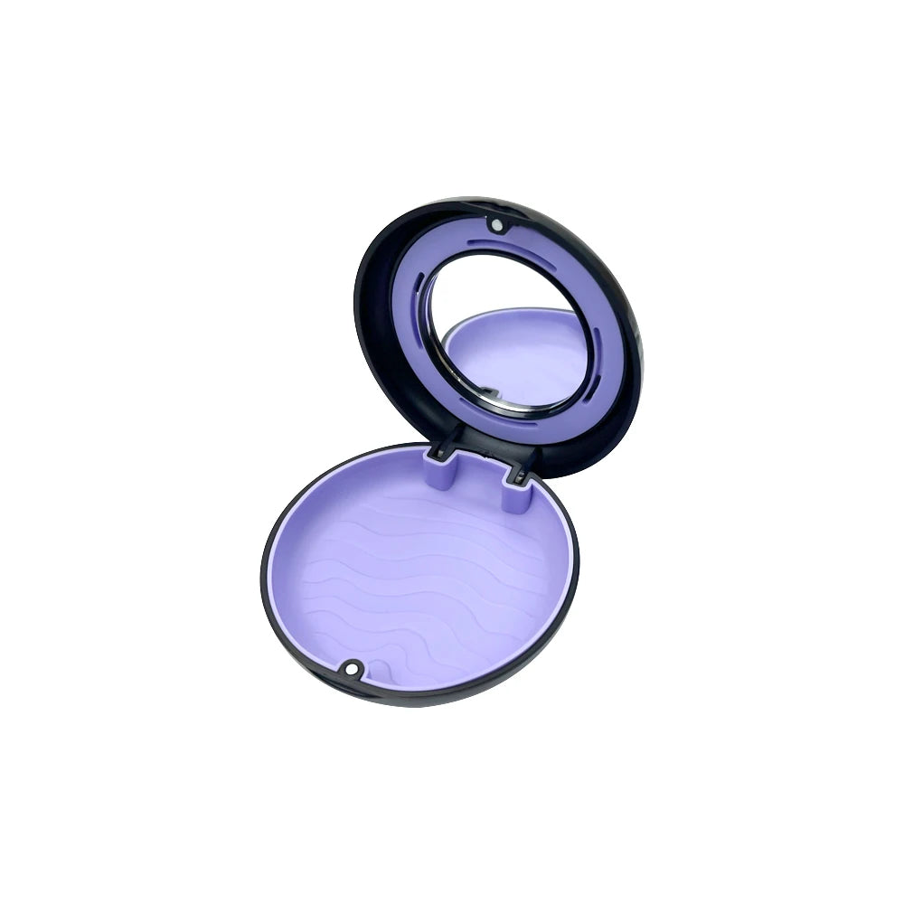boîte rangement accessoires dentaires noir bleu moderne miroir orange rose violet