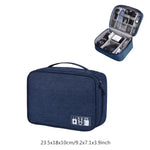 Sac bandoulière gris tissu uni pratique zipper bijoux accessoires chargeur câbles montres