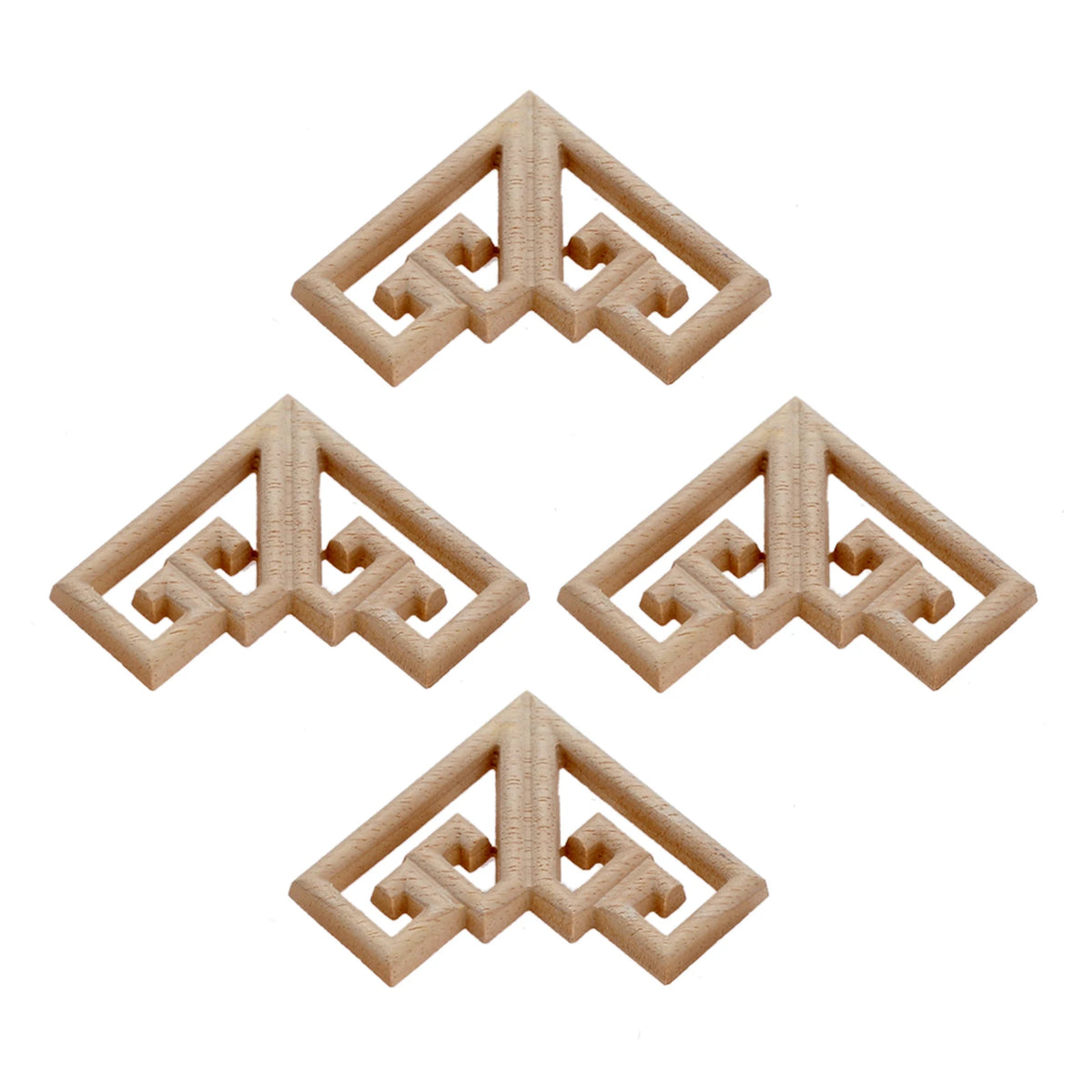 cornières décoratives bois motif géométrique fleuri classique décoration mur porte armoire lit