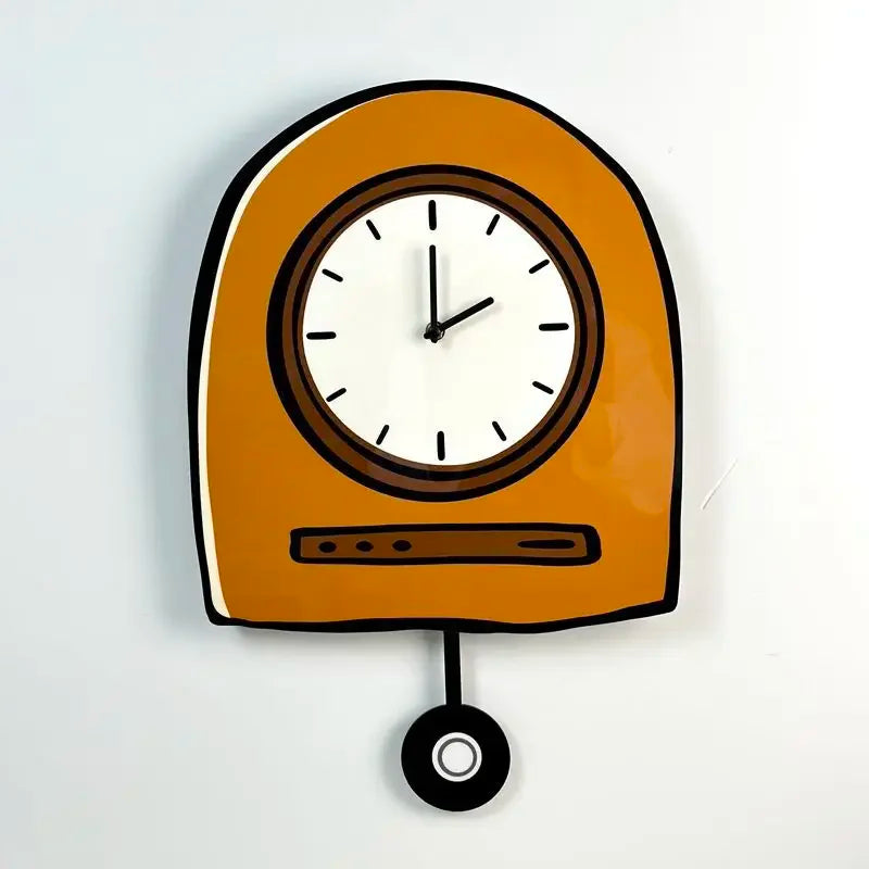 horloges murales dessin animé cartoon bords irréguliers suspension salon vintage ludique