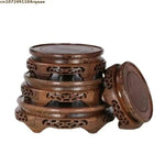 support plante bois naturel gravures artisanales traditionnel maison marron foncé