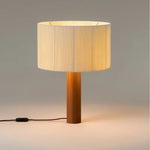 lampe table moderne or bois plissée sans grille opaques led 3000k 6000k