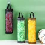 organisateur suspendu sacs plastiques poubelles multiple couleurs maille polyester réutilisable rangement cuisine utilitaire minimaliste