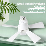 ventilateur lampe led blanc moderne minimaliste vitesses télécommande e27 ac85 265v