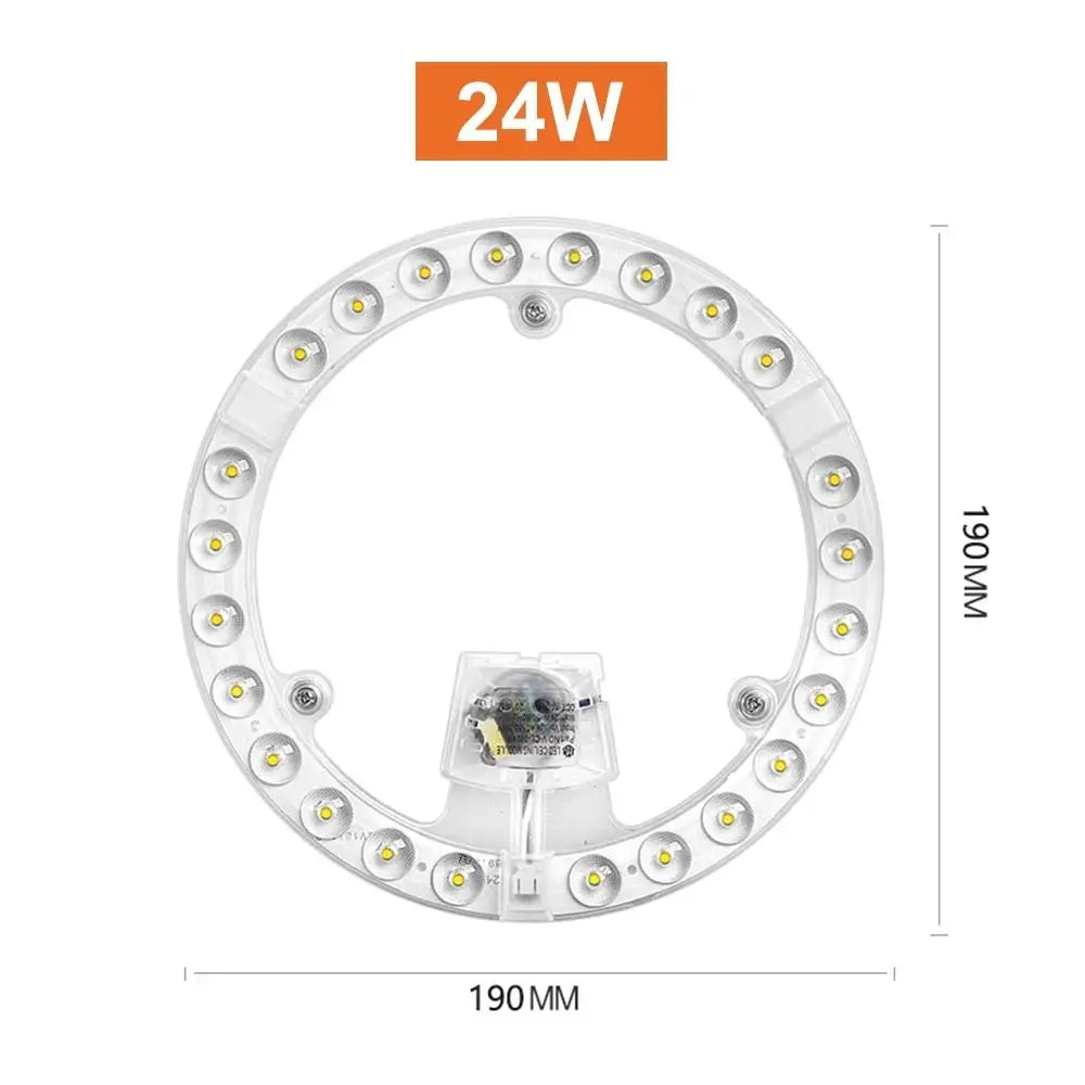lampe led circulaire diodes adhésif moderne technologique blanc plafonnier facile chambre salon