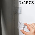 attaches rideau polonais transparentes texturées moderne minimaliste trous adhésif