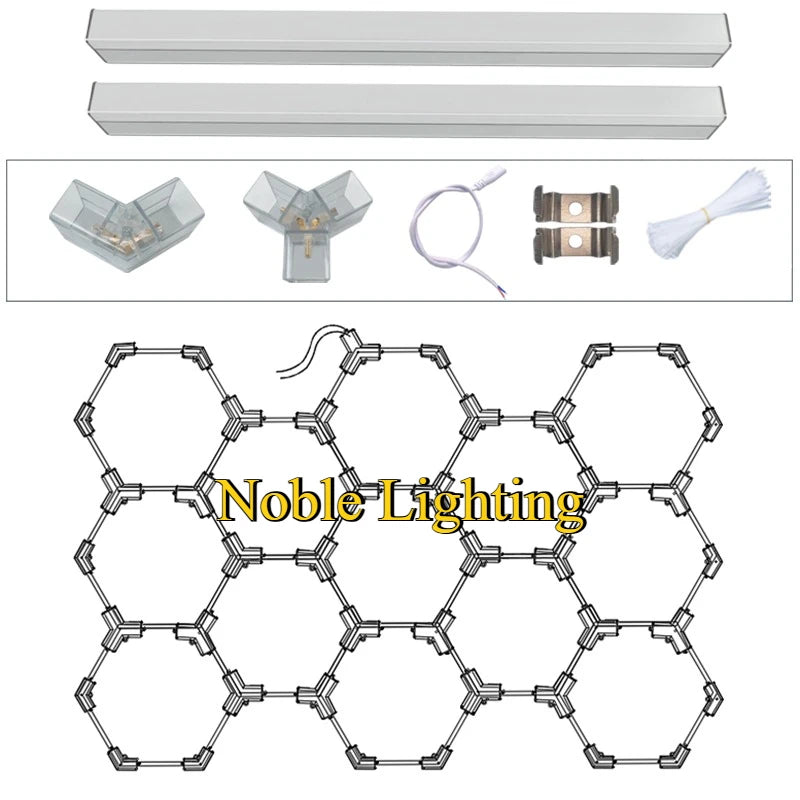 ruban led blanc hexagonal moderne adhésif 565mm 6500k 2000lm 50000h