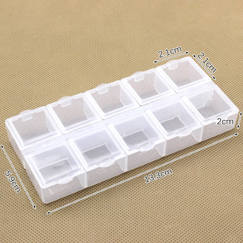 boîtes rangement transparentes multicolores boîtes organisation bijoux boutons elastiques pratique