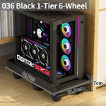 chariot mobile multifonctionnel roulettes blanc noir moderne organiser stockage tablettes cables charge