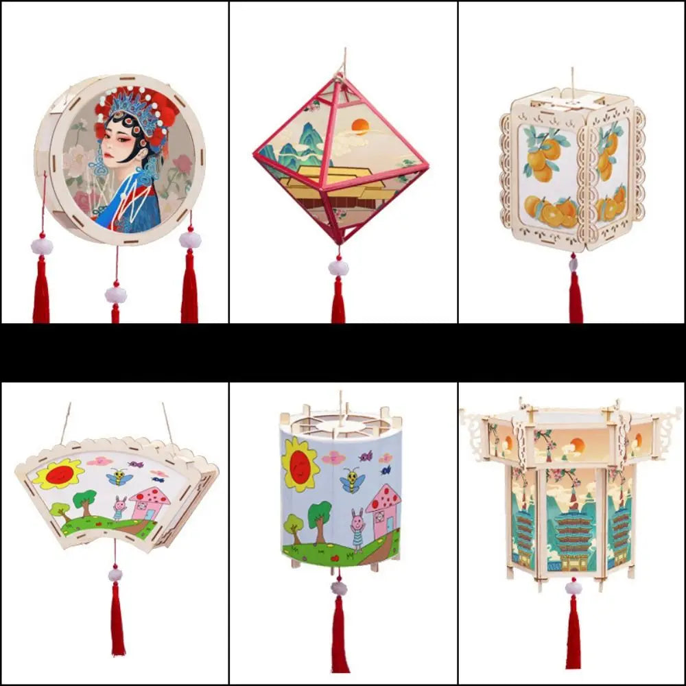 lampe suspendue bois décorative motifs floraux dorés led cordon pompon blanc moderne