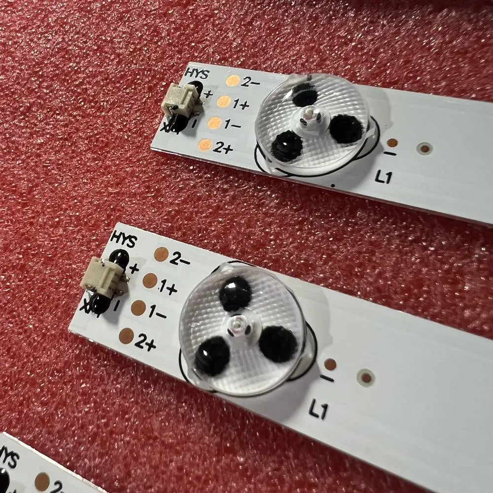 bande lumineuse led blanc moderne points noirs clips connecteurs aluminium