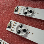 bande lumineuse led blanc moderne points noirs clips connecteurs aluminium