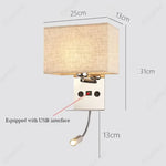 lampe murale moderne blanc marron tissé usb angle réglable chambre cuisine salle manger