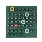 calendrier mural moderne minimaliste adhésif vert blanc rouge jaune numéroté mois jour semaine année