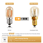 ampoules led filament amber glass vintage e12 blanc chaud 2200k dimmable 6pcs