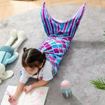 couverture sieste peluche polyester coton douce violet rose blanche poissons portable voyage hospitalière moderne
