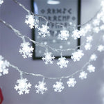 guirlande lumineuse flocons neige blanc multicolore clips festif anniversaire noel mariage valentin