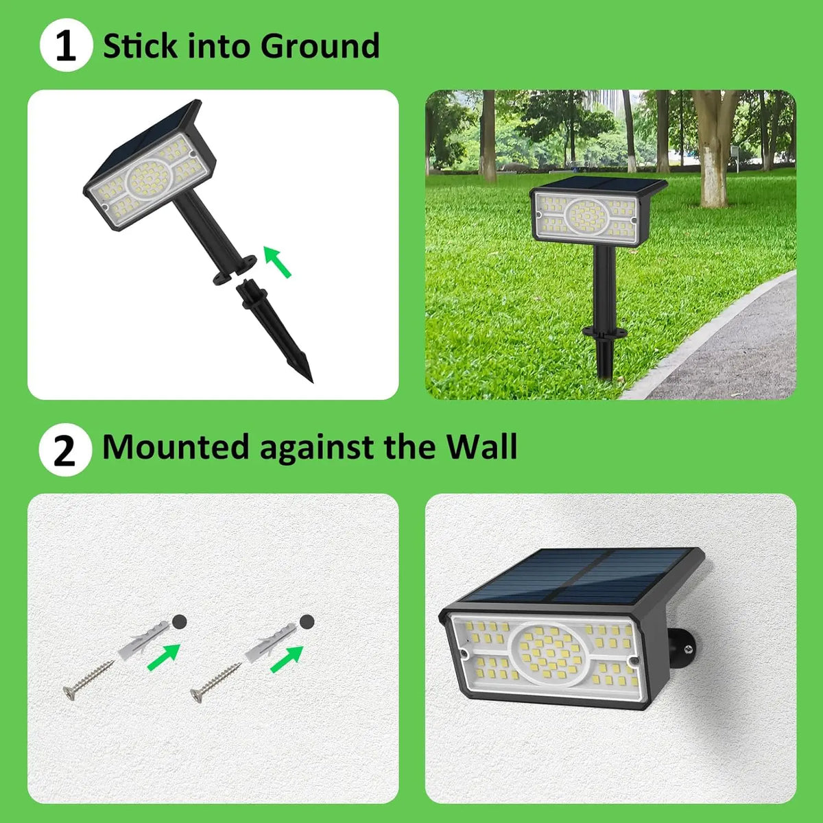 lampe solaire moderne noire ip65 étanche extérieure jardin cour voie led rechargeable