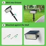 lampe solaire moderne noire ip65 étanche extérieure jardin cour voie led rechargeable