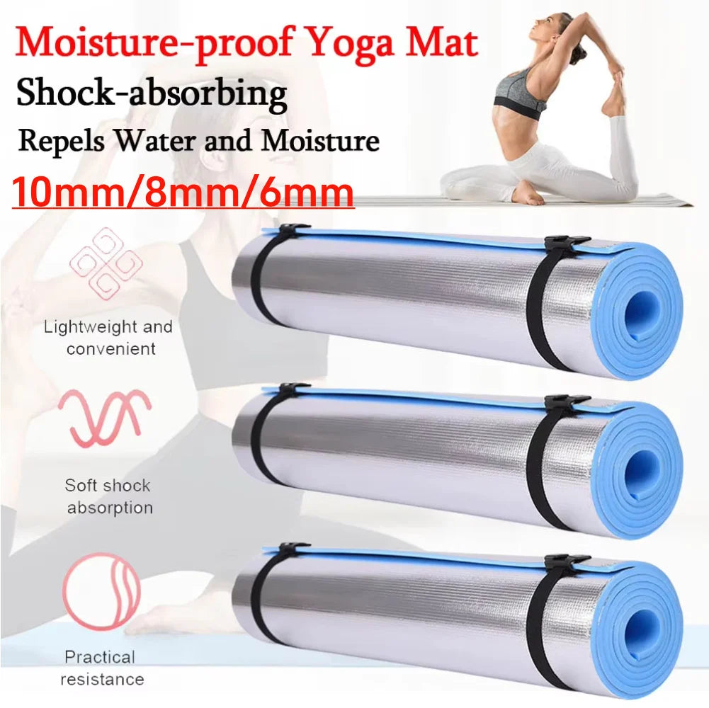 tapis yoga bleu clair imprimé paysage ruban adhésif moderne épais 10mm pvc opaquet