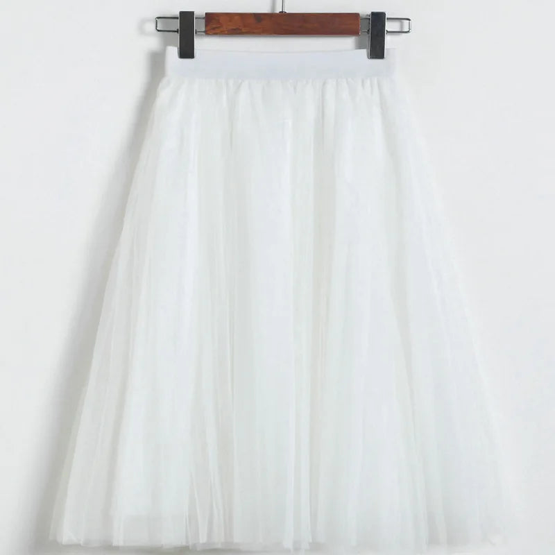 jupe plissée transparente rouge rose bleu violet vert élégante printemps été femmes midi