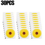 sticker mural adhésif fleur tournesol jaune rouge noir décoration murale antiparasitaire 10pcs 20pcs 30pcs