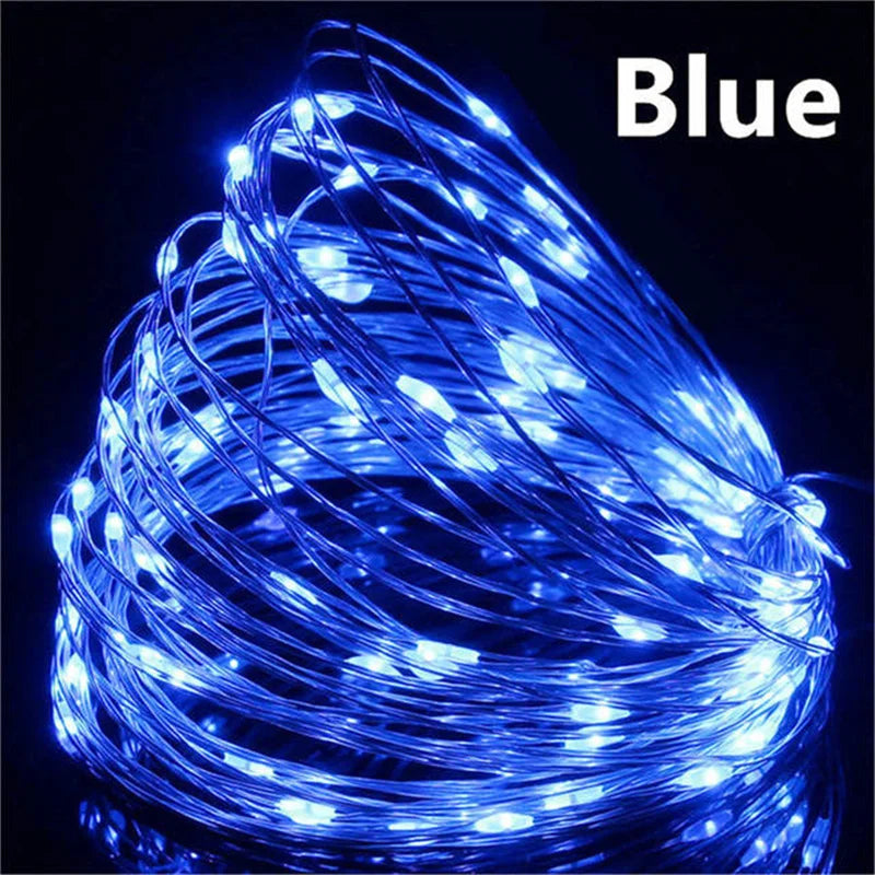 guirlande lumineuse led doré blanc moderne 10m 5v fil cuivre éclairage décoration noël mariage