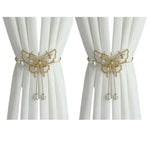 accessoires fenêtres doré blanc papillons élégants décoration intérieure fixations invisibles chaînes