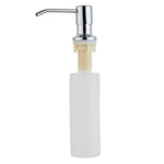 distributeur savon liquide or noir argent acier inoxydable moderne lisse fixations tube extension bouteille