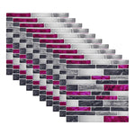 autocollants muraux marbre bleu gris blanc modernes 10 pièces 10cm 10cm imperméables self adhésifs