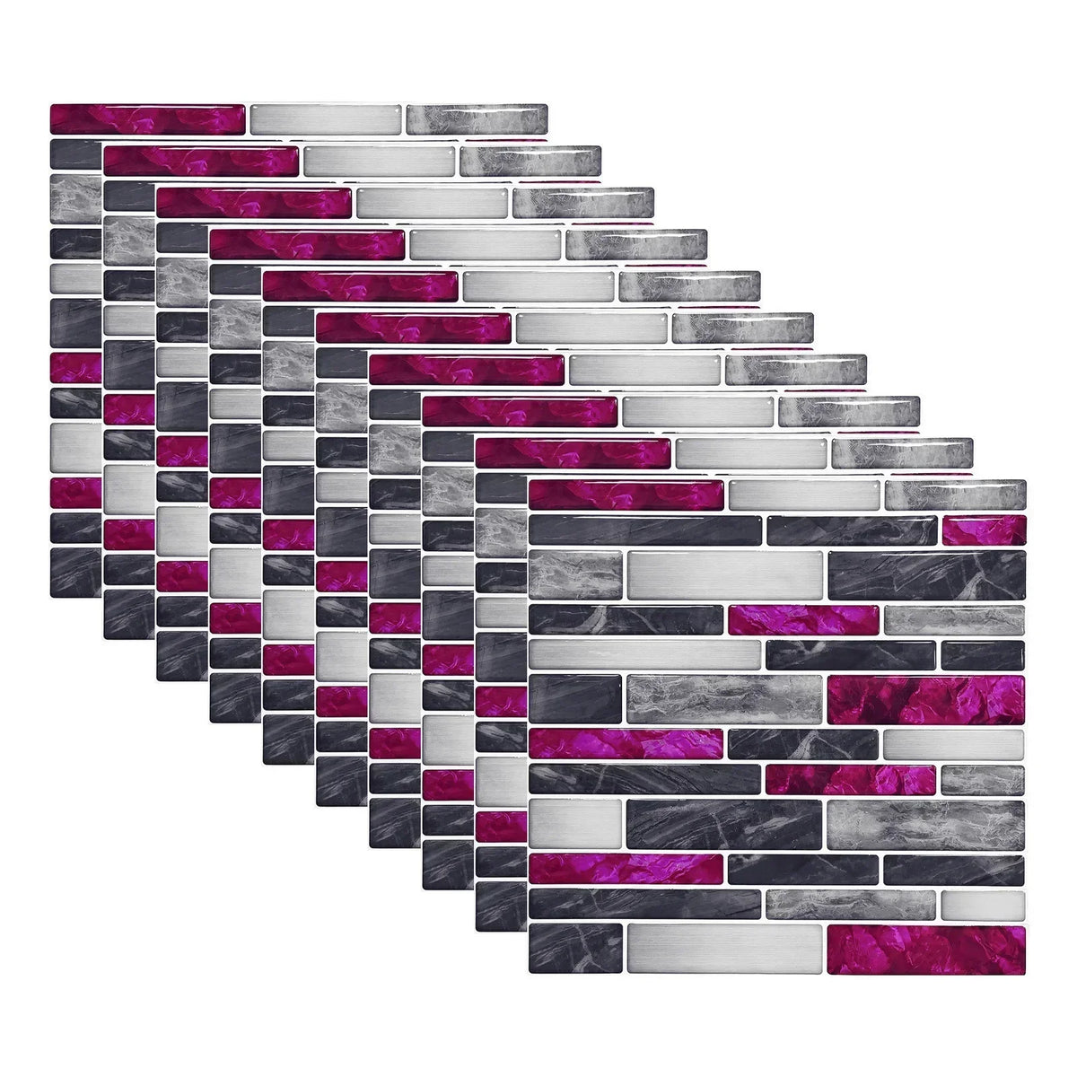 autocollants muraux marbre bleu gris blanc modernes 10 pièces 10cm 10cm imperméables self adhésifs