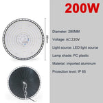 lumière led industrielle 200w 220v noir moderne grille ventilation chaines