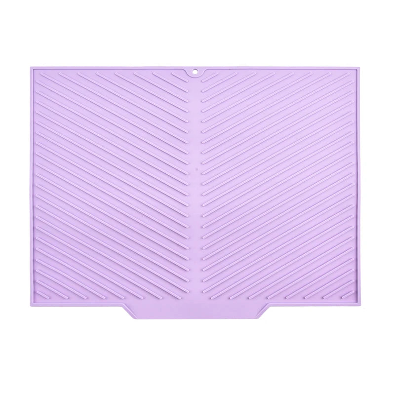 tapis silicone gris rayures diagonales moderne cuisine antidérapant respectueux environnement 37x26cm 42.5x33cm 50.5x42.5cm