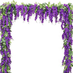 guirlande florale artificielle wisteria blanc vert mariage extérieur décoration romantique champêtreextérieur