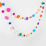 guirlande cercles colorés festifs anniversaire mariage noël enfantins pailletés opaques fil transparent