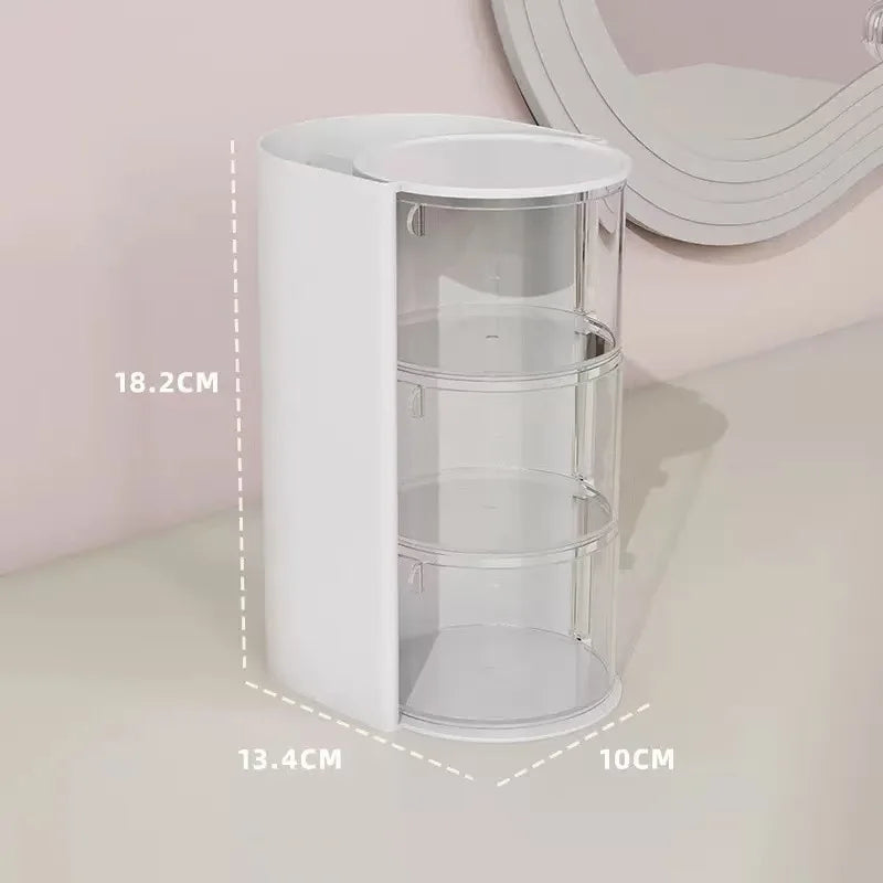 boîte rangement transparente moderne réutilisable bijoux accessoires cheveux élastiques brosse makeup